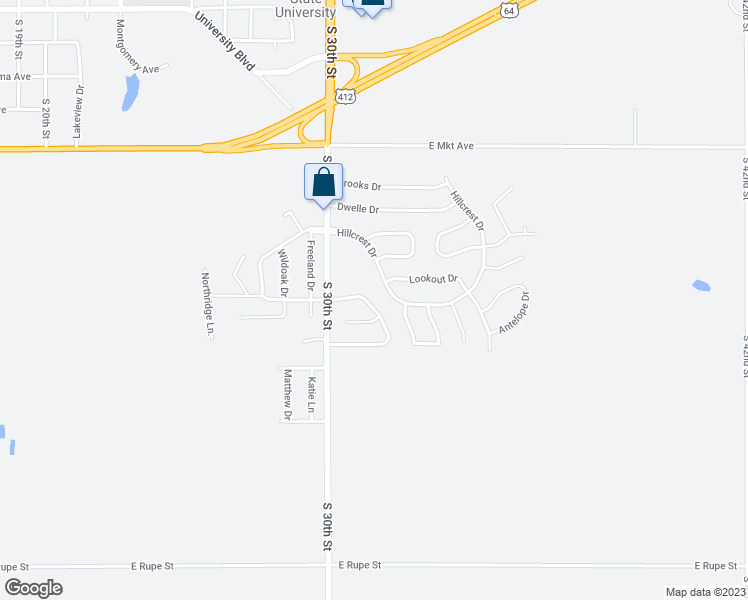 map of restaurants, bars, coffee shops, grocery stores, and more near 3118 Forestridge Drive in Enid