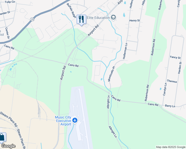 map of restaurants, bars, coffee shops, grocery stores, and more near 1033 Lindyn Lee Way in Gallatin