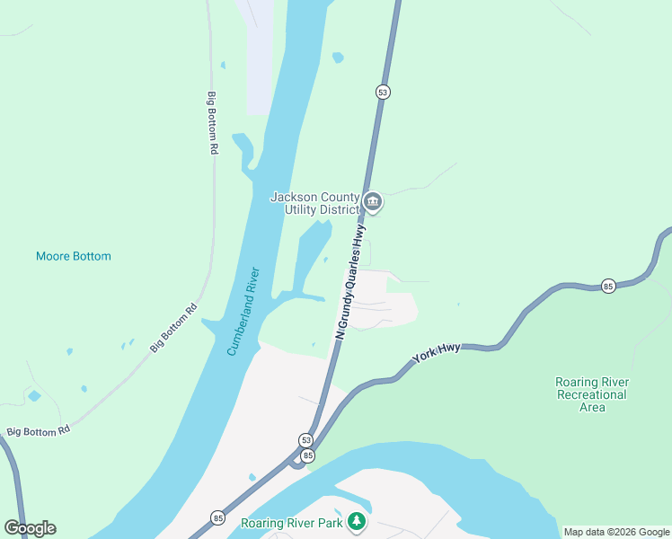 map of restaurants, bars, coffee shops, grocery stores, and more near 1381 North Grundy Quarles Highway in Gainesboro