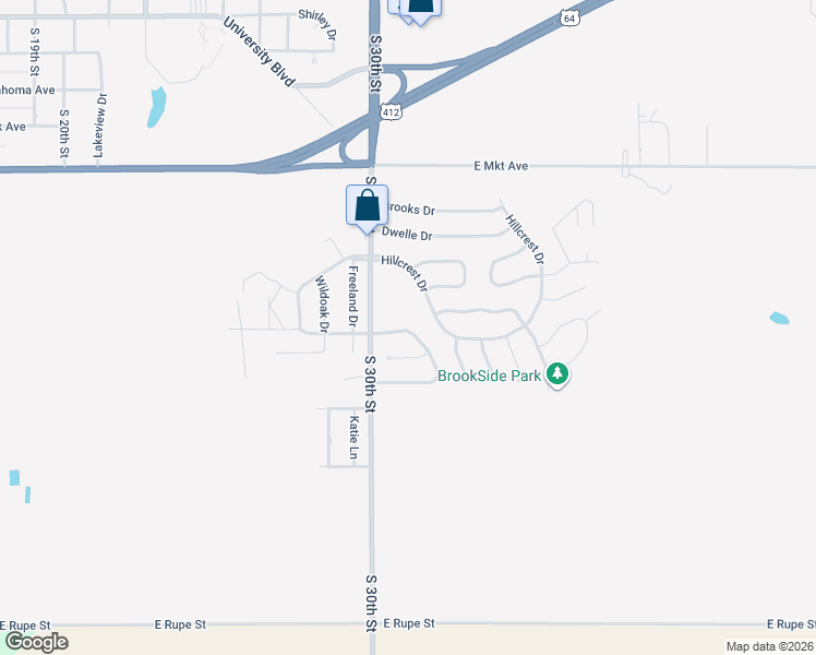 map of restaurants, bars, coffee shops, grocery stores, and more near 3013 Forestridge Drive in Enid
