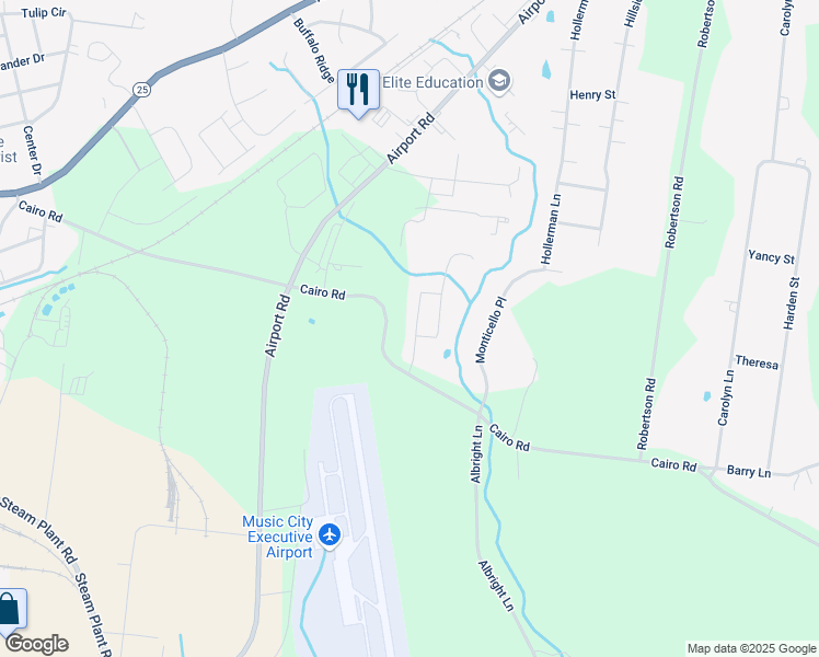 map of restaurants, bars, coffee shops, grocery stores, and more near 1033 Lindyn Lee Way in Gallatin