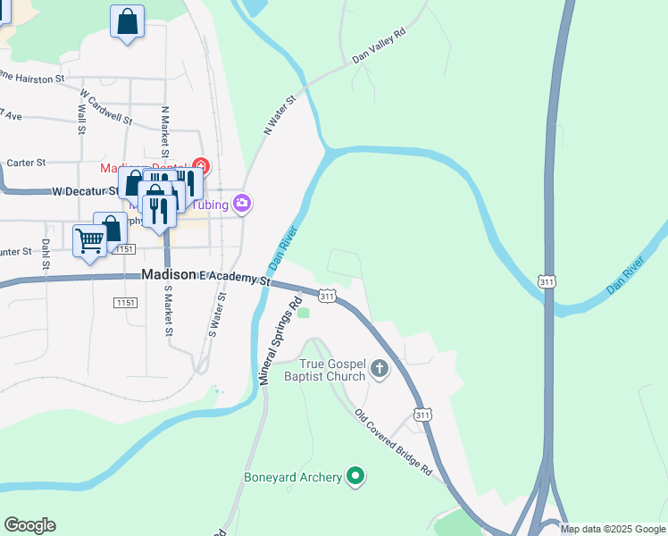 map of restaurants, bars, coffee shops, grocery stores, and more near 274 H West Circle in Madison
