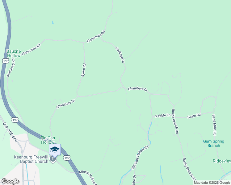 map of restaurants, bars, coffee shops, grocery stores, and more near 274 Chambers Drive in Elizabethton