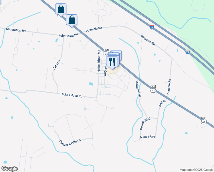 map of restaurants, bars, coffee shops, grocery stores, and more near 665 Centre Street in Pleasant View
