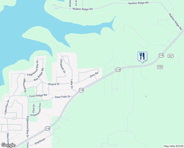 map of restaurants, bars, coffee shops, grocery stores, and more near 29 Eastgate Drive in Lakeview