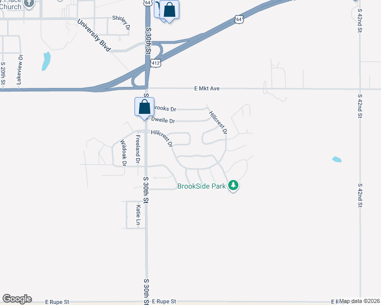 map of restaurants, bars, coffee shops, grocery stores, and more near 3235 Highland Drive in Enid