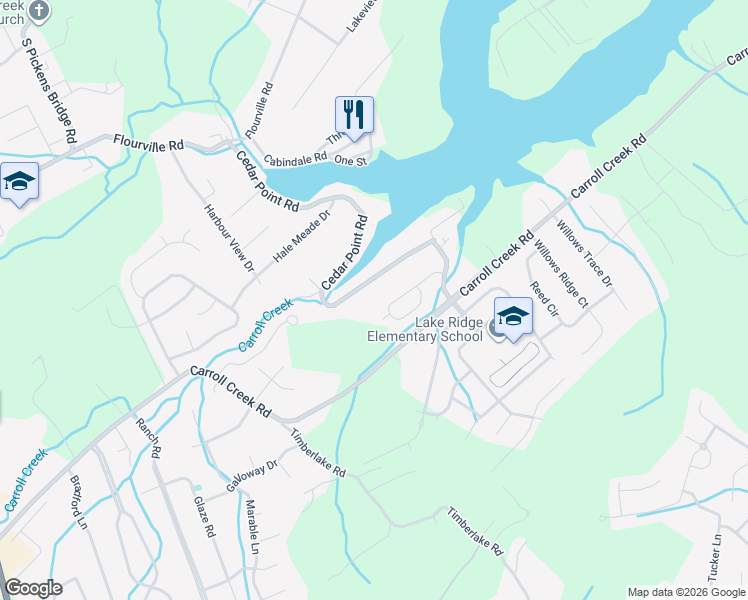 map of restaurants, bars, coffee shops, grocery stores, and more near 189 Cedar Point Road in Johnson City