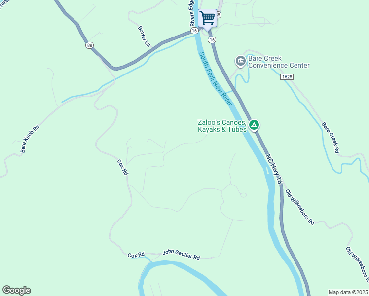 map of restaurants, bars, coffee shops, grocery stores, and more near 486 Woodland Valley Road in Jefferson