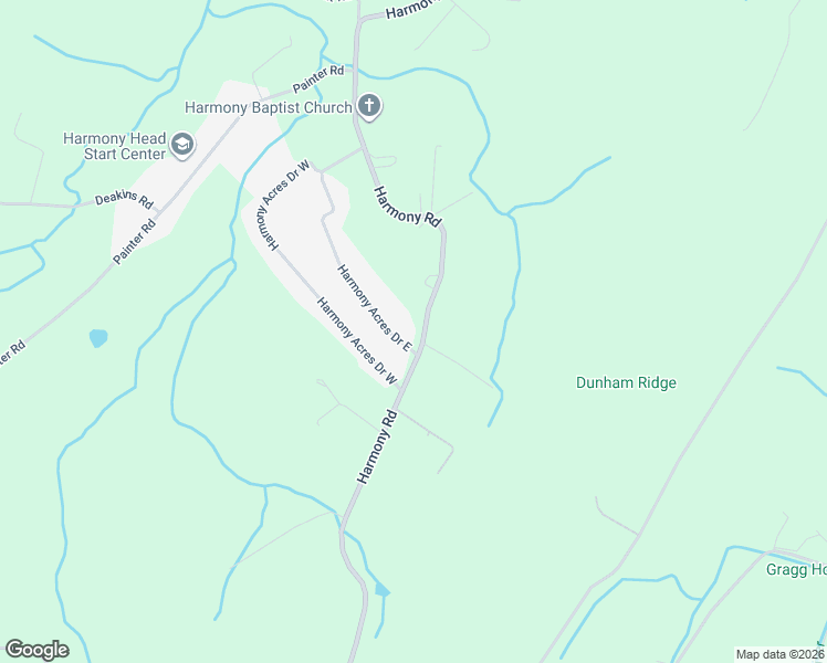 map of restaurants, bars, coffee shops, grocery stores, and more near 114 Harmony Acres Drive East in Jonesborough