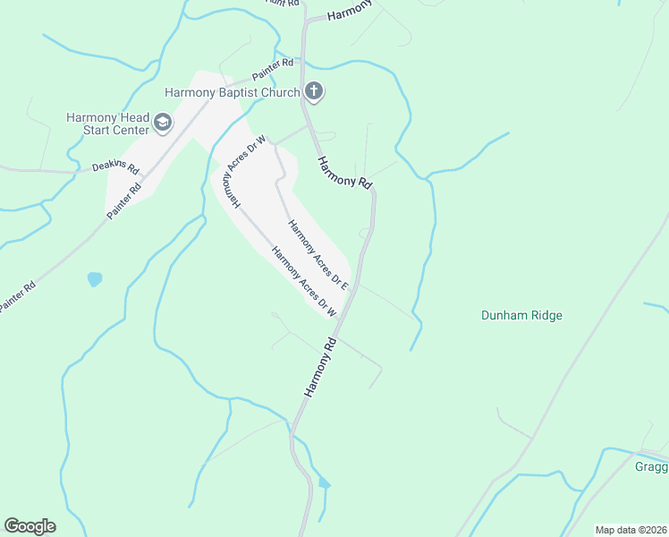 map of restaurants, bars, coffee shops, grocery stores, and more near 114 Harmony Acres Drive East in Jonesborough