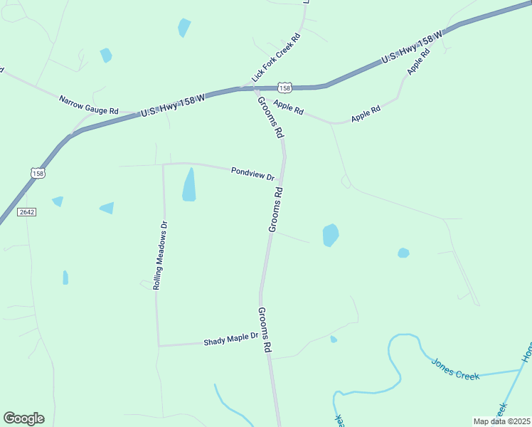 map of restaurants, bars, coffee shops, grocery stores, and more near 4507 Grooms Road in Reidsville