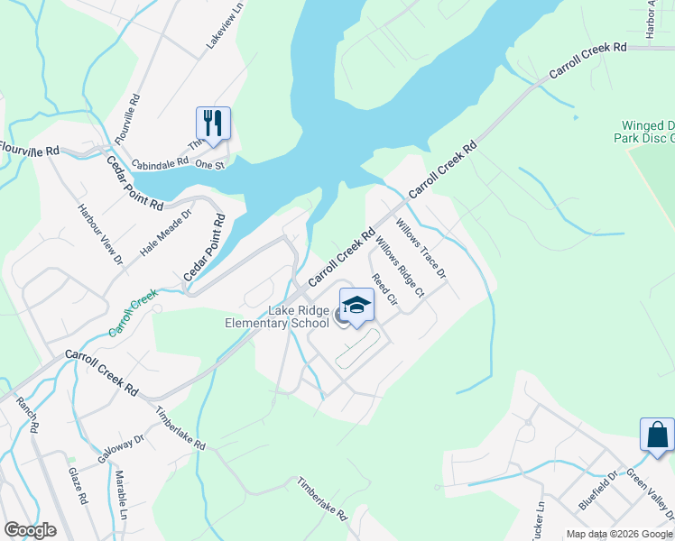 map of restaurants, bars, coffee shops, grocery stores, and more near 106 Lee Carter Drive in Johnson City