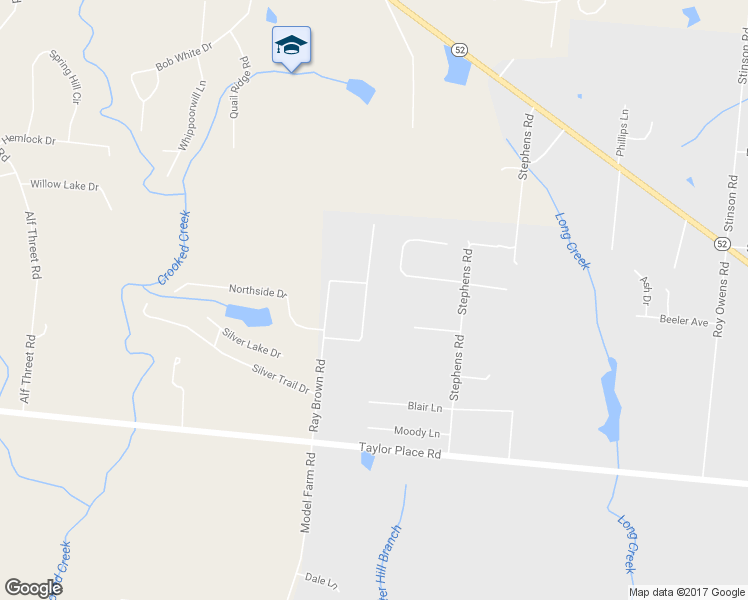 map of restaurants, bars, coffee shops, grocery stores, and more near 1022 Ridgeway Road in Jamestown