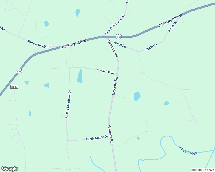 map of restaurants, bars, coffee shops, grocery stores, and more near 4507 Grooms Road in Reidsville