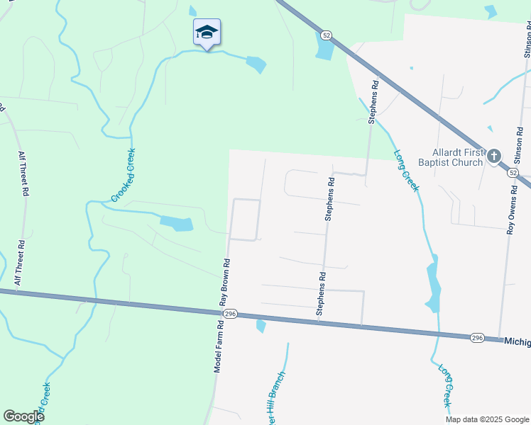 map of restaurants, bars, coffee shops, grocery stores, and more near 1022 Ridgeway Road in Jamestown