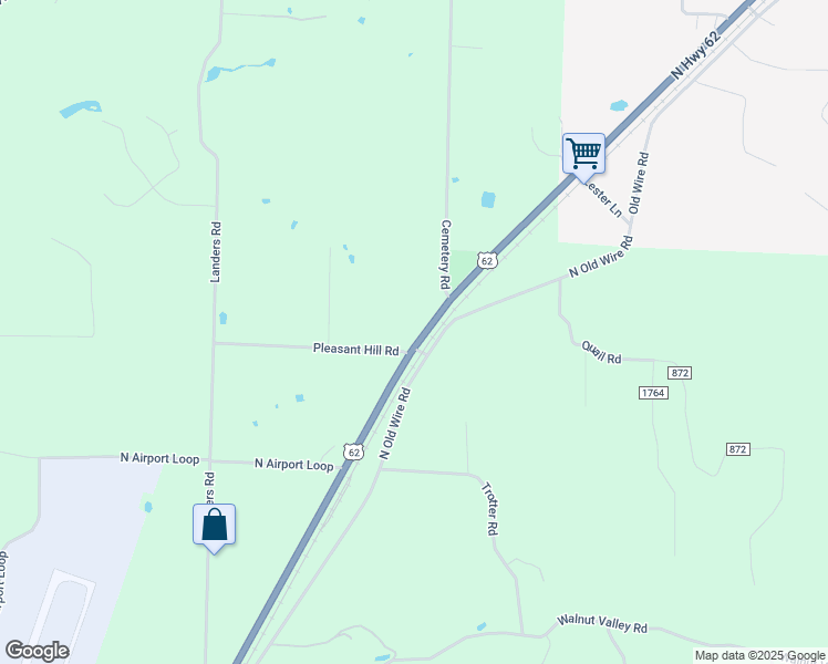 map of restaurants, bars, coffee shops, grocery stores, and more near 13176 North Highway 62 in Rogers