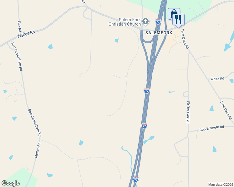 map of restaurants, bars, coffee shops, grocery stores, and more near 464 Grover Simmons Road in Dobson