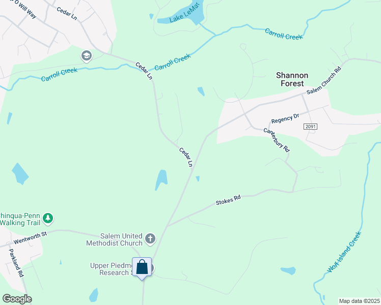 map of restaurants, bars, coffee shops, grocery stores, and more near 811 Salem Church Road in Reidsville