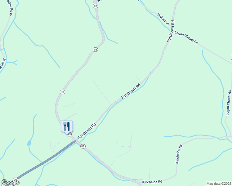 map of restaurants, bars, coffee shops, grocery stores, and more near 226 Fordtown Road in Fall Branch