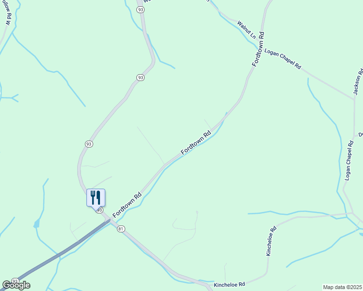 map of restaurants, bars, coffee shops, grocery stores, and more near 226 Fordtown Road in Fall Branch