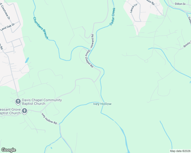 map of restaurants, bars, coffee shops, grocery stores, and more near 1446 Davis Chapel Road in LaFollette