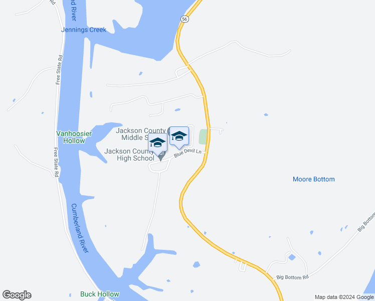 map of restaurants, bars, coffee shops, grocery stores, and more near 170 Blue Devil Lane in Gainesboro