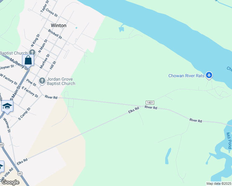 map of restaurants, bars, coffee shops, grocery stores, and more near in Winton