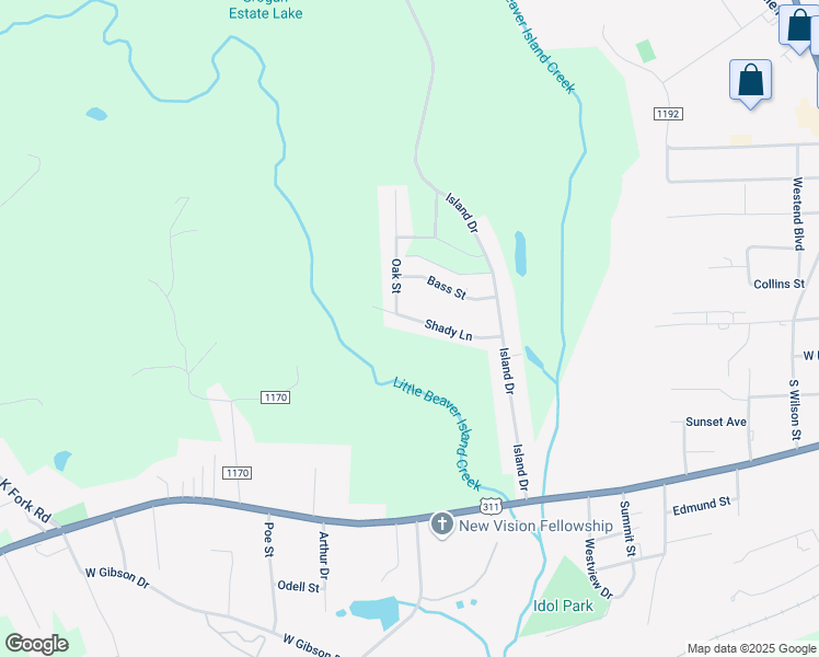map of restaurants, bars, coffee shops, grocery stores, and more near 1137 Shady Lane in Madison