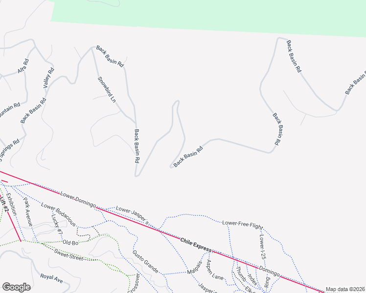 map of restaurants, bars, coffee shops, grocery stores, and more near Back Basin Rd in Angel Fire