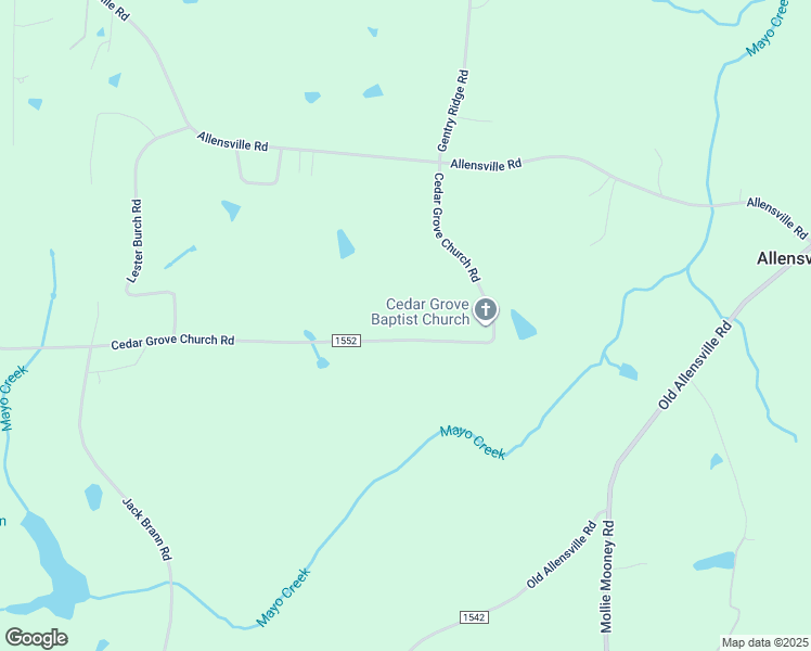 map of restaurants, bars, coffee shops, grocery stores, and more near 1641 Cedar Grove Church Road in Roxboro
