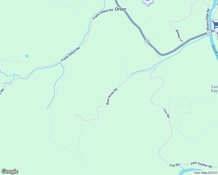 map of restaurants, bars, coffee shops, grocery stores, and more near 682 Bare Knob Road in Jefferson