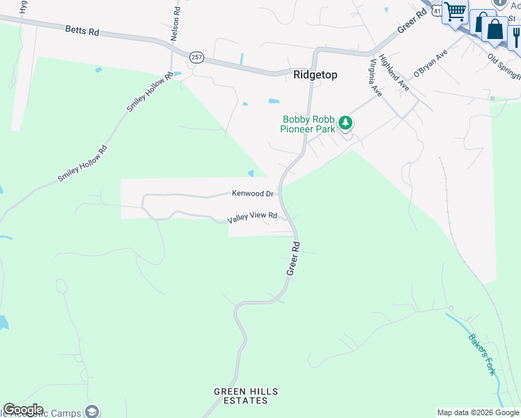 map of restaurants, bars, coffee shops, grocery stores, and more near 1736 Greer Road in Goodlettsville