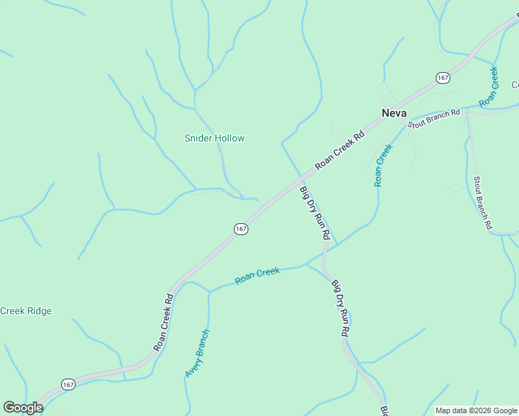 map of restaurants, bars, coffee shops, grocery stores, and more near 5910-6042 Roan Creek Road in Johnson