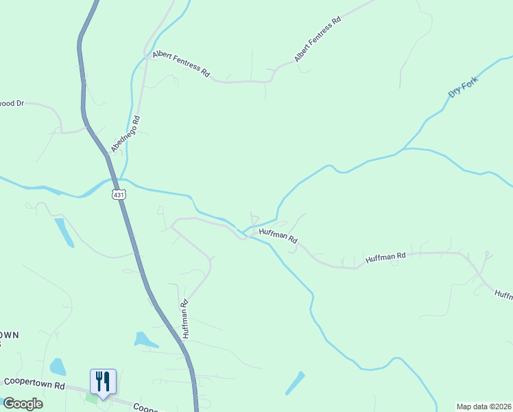map of restaurants, bars, coffee shops, grocery stores, and more near 4700 Huffman Road in Robertson County