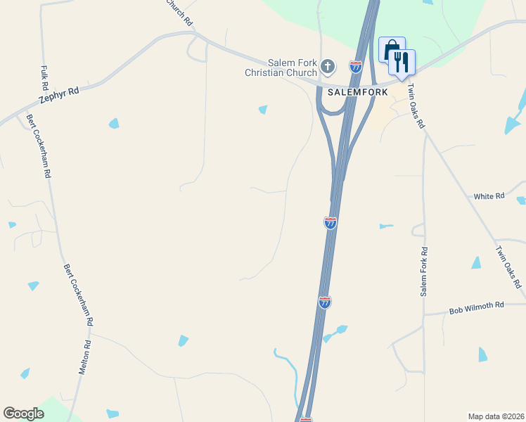 map of restaurants, bars, coffee shops, grocery stores, and more near 362 Grover Simmons Road in Dobson