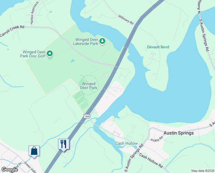 map of restaurants, bars, coffee shops, grocery stores, and more near Bristol Highway & Harbour Drive in Johnson City