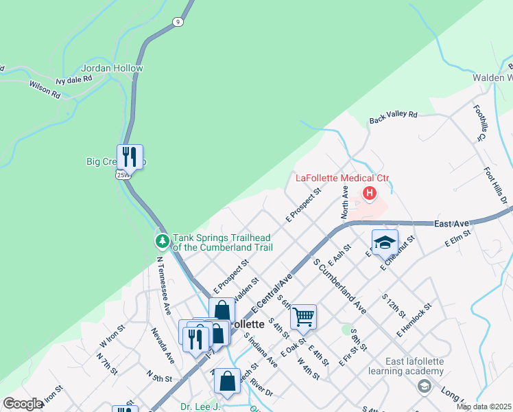 401 East Forrest Street, LaFollette TN Walk Score