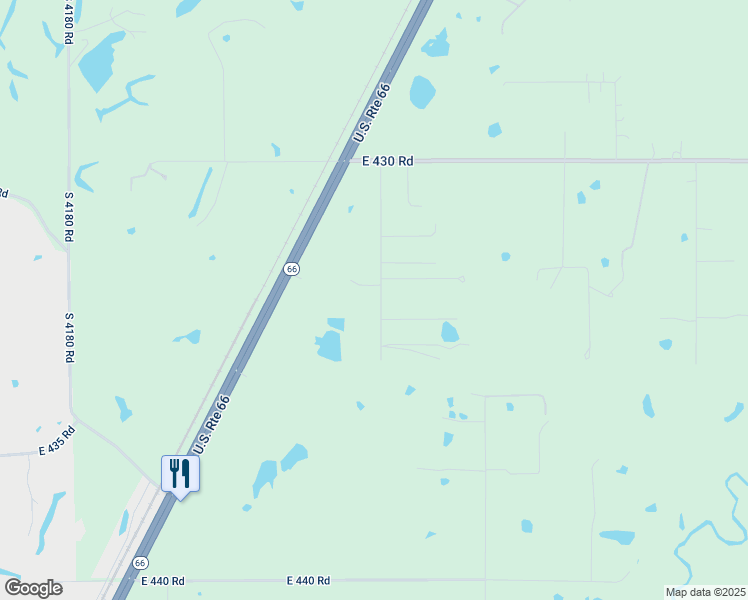 map of restaurants, bars, coffee shops, grocery stores, and more near 15320 South 4187 Road in Claremore