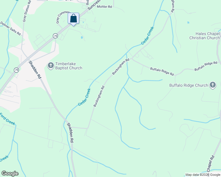 map of restaurants, bars, coffee shops, grocery stores, and more near 490 Buckingham Road in Gray