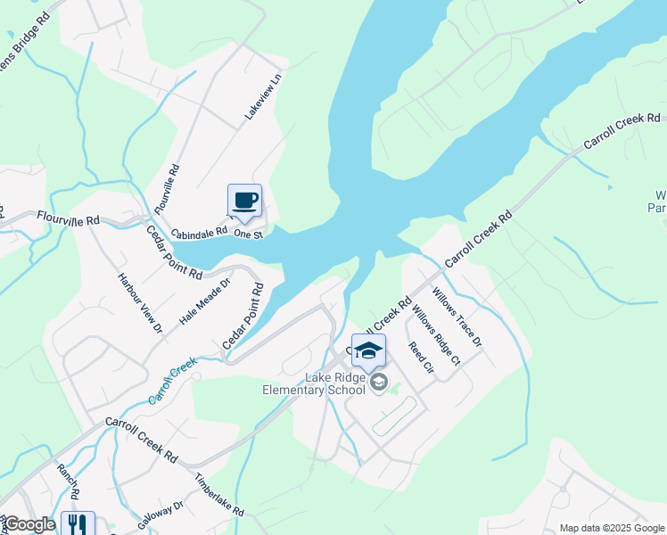map of restaurants, bars, coffee shops, grocery stores, and more near 121 Carter Drive in Johnson City