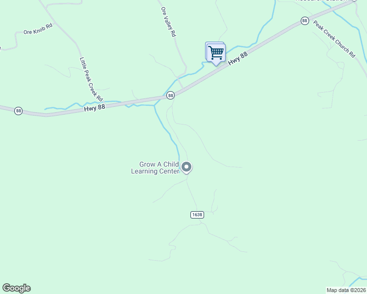 map of restaurants, bars, coffee shops, grocery stores, and more near 414 Gaither Poe Road in Laurel Springs