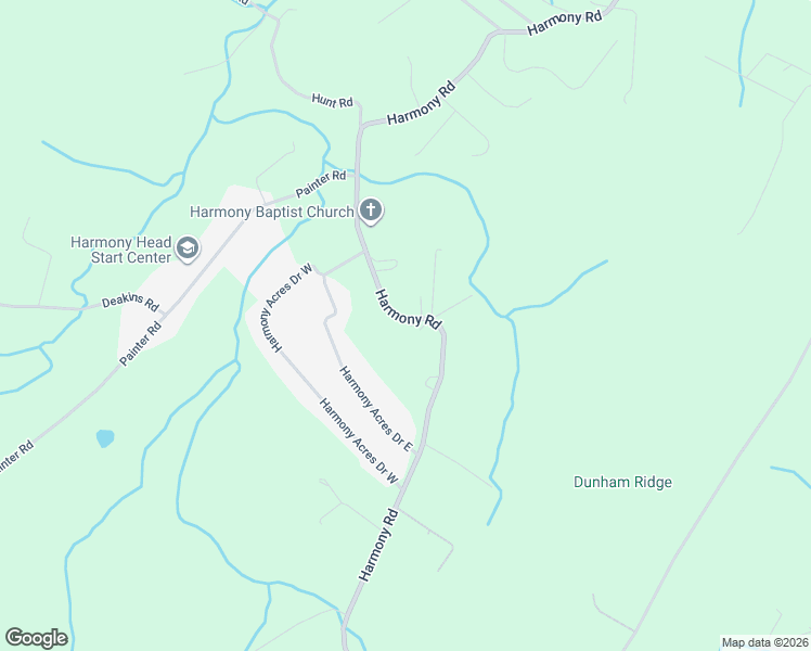 map of restaurants, bars, coffee shops, grocery stores, and more near 1103 Harmony Road in Jonesborough