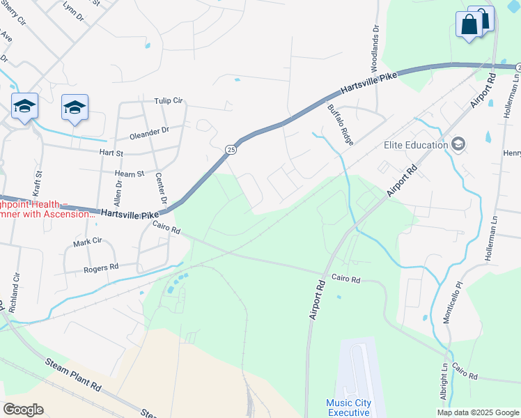 map of restaurants, bars, coffee shops, grocery stores, and more near 568 Rose Cottage Circle in Gallatin