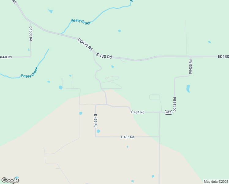 map of restaurants, bars, coffee shops, grocery stores, and more near 43244 South 685 Road in Jay