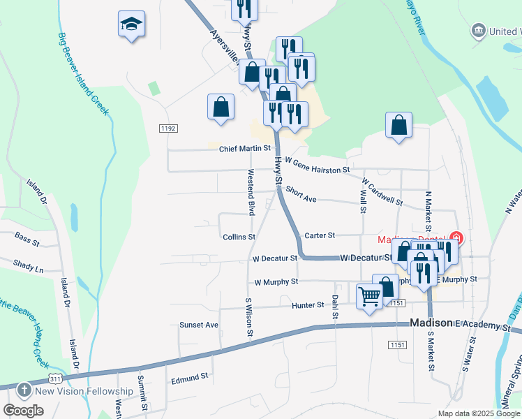 map of restaurants, bars, coffee shops, grocery stores, and more near 321 South Wilson Street in Madison