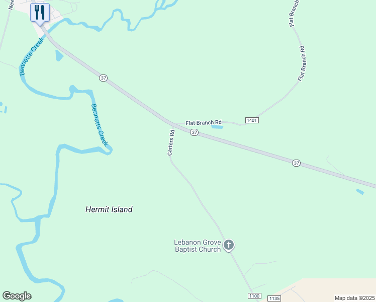 map of restaurants, bars, coffee shops, grocery stores, and more near 72 Carters Road in Gatesville