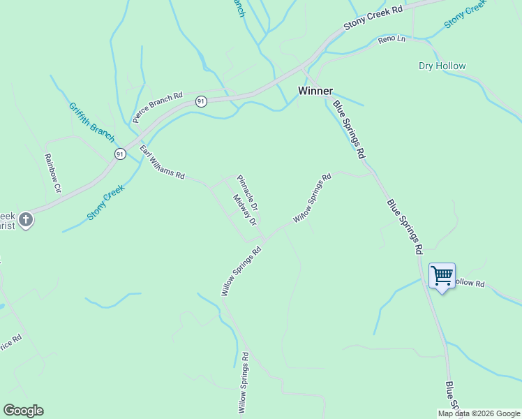 map of restaurants, bars, coffee shops, grocery stores, and more near 153 Pinnacle Drive in Elizabethton