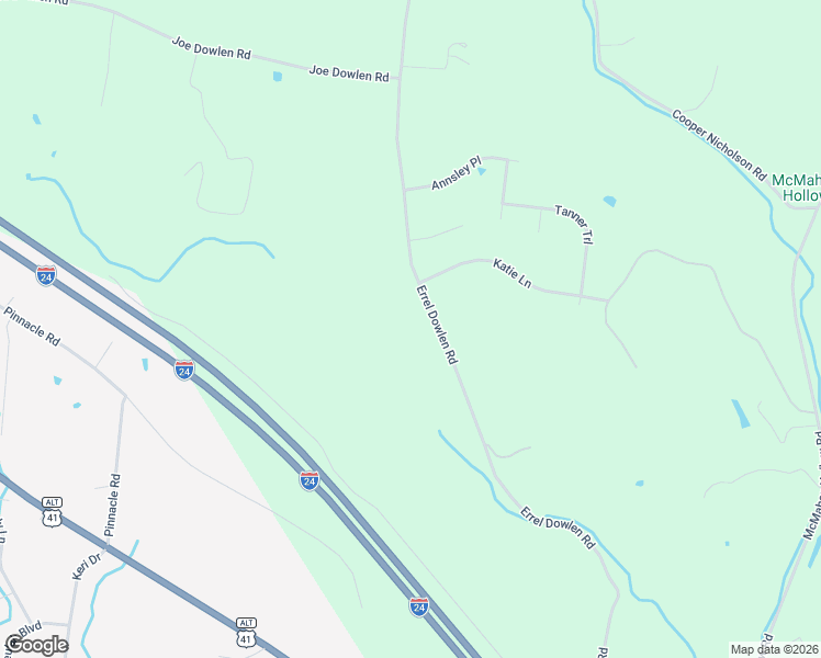 map of restaurants, bars, coffee shops, grocery stores, and more near 1802 Errel Dowlen Road in Pleasant View