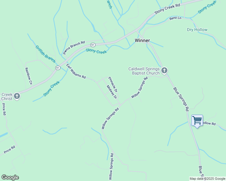 map of restaurants, bars, coffee shops, grocery stores, and more near 133 Midway Drive in Elizabethton
