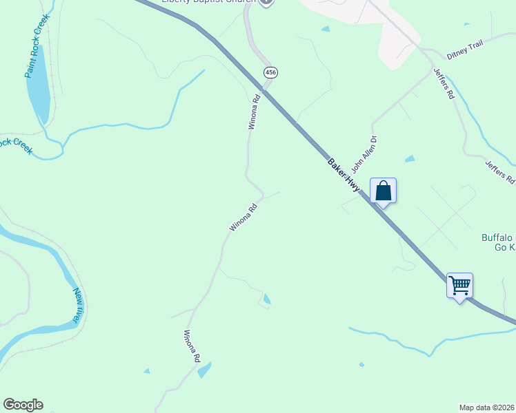 map of restaurants, bars, coffee shops, grocery stores, and more near 541 Winona Road in Huntsville